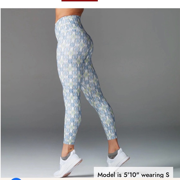 Tavi Pants - TAVI - High Waisted 7/8 Tight/Legging - Sky Ikat (blue/white w/accent) - NWT